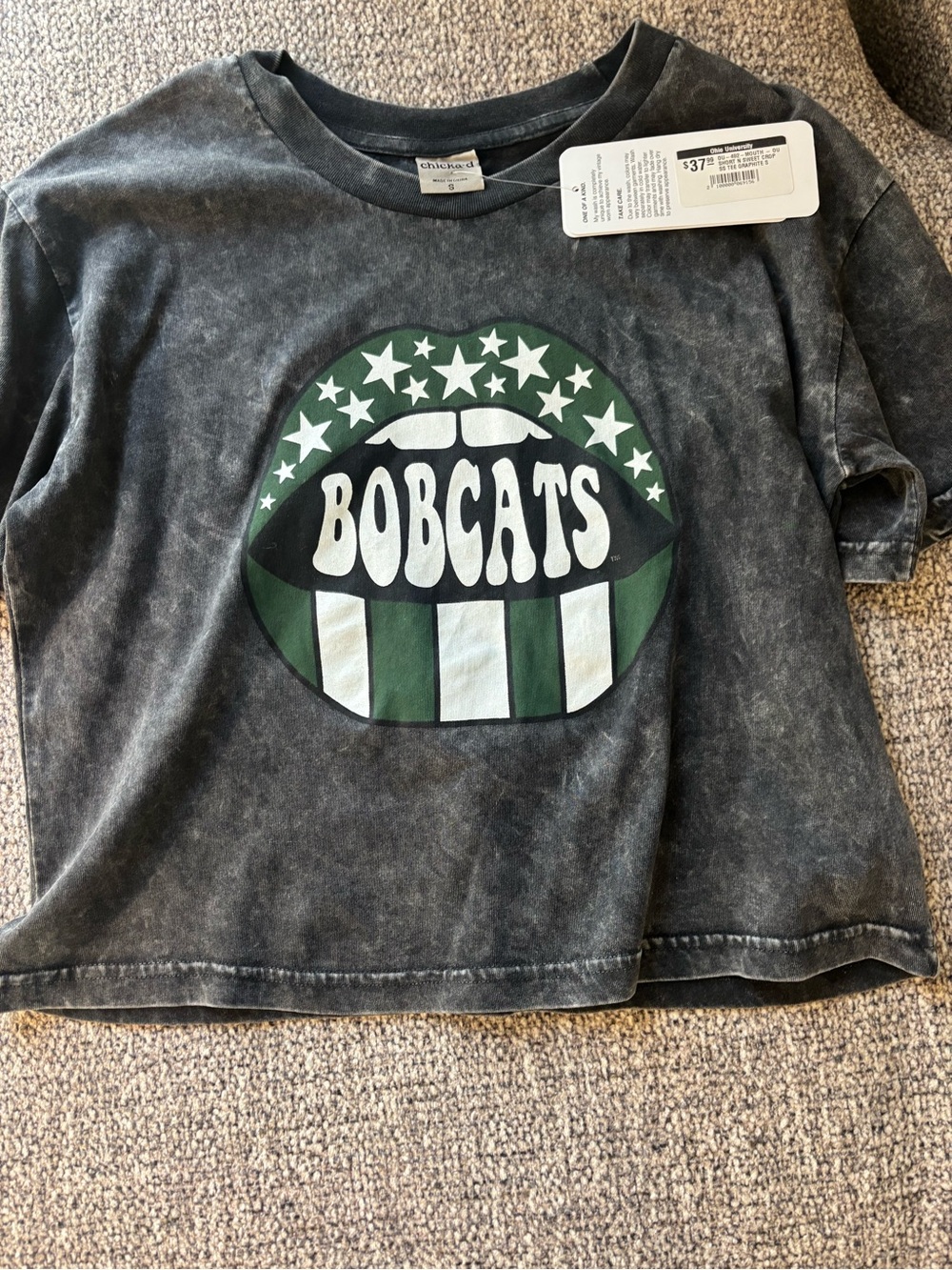 Bobcats Green & Black Graphic Tee - Kids
